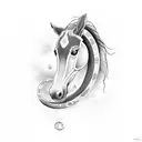 horse snake rabbit tattoo design idea