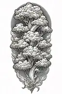 raging storm clouds tattoo design idea