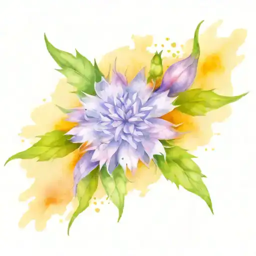 cornflower tattoo design idea