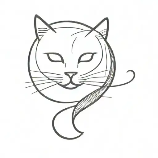 A letter G with cat whiskers tattoo design idea