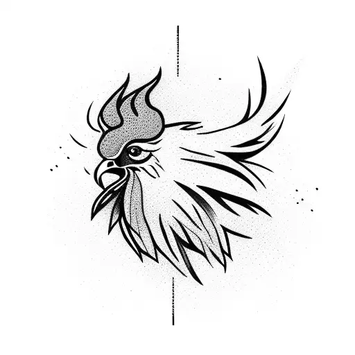 Rooster fighting  tattoo design idea