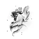 Rooster fighting  tattoo design idea