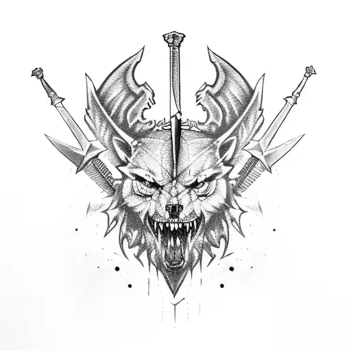Sword the witcher tattoo design idea