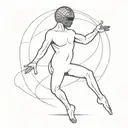 ghost dancing with a discoball tattoo design idea