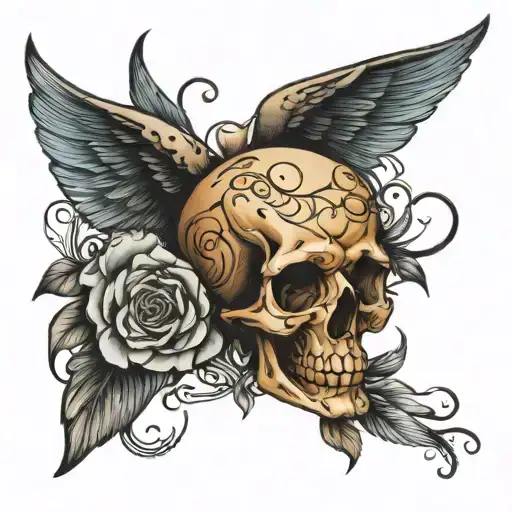 love hate tattoo design idea