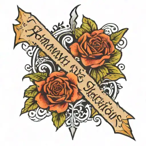 inscription on hand "Hannah, we love your fanfiction" tattoo design idea