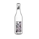 a bottle of wine tattoo design idea
