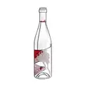 a bottle of wine tattoo design idea