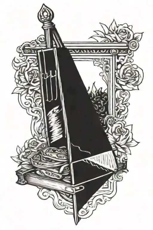 Guillotine, eat the rich tattoo design idea