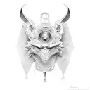 scale with the shape of a key tattoo design idea