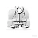 a scale with the shape of a key tattoo design idea