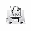 a scale with the shape of a key tattoo design idea