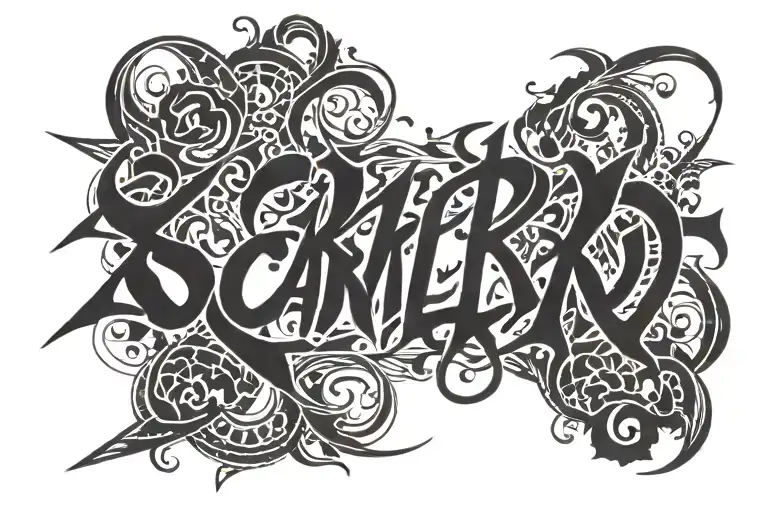 Scarlxrd name written tattoo design idea