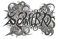 Scarlxrd name written tattoo design idea