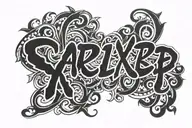 Scarlxrd name written tattoo design idea