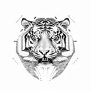 Tiger and dragon tattoo design idea