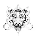 Tiger and dragon tattoo design idea
