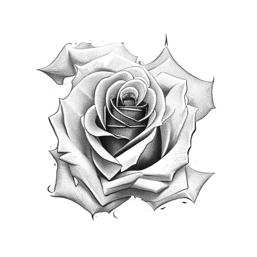 rose from dollars tattoo design idea