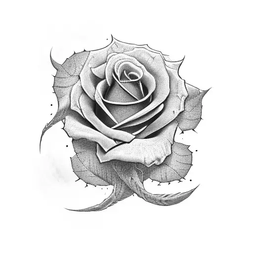 dollar bill rose tattoo design idea