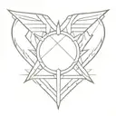 digimon crest of light and love tattoo design idea