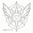 digimon crest of light and love tattoo design idea