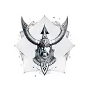 sexy valkyrie viking, mandala background  tattoo design idea