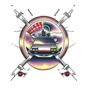 delorean tattoo design idea