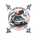 delorean tattoo design idea