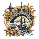 may the bridges you burn light the way   tattoo design idea