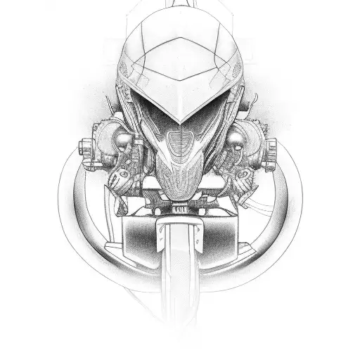 Sports Bike Engines tattoo design idea