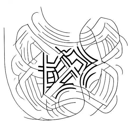 balon de basket avec un M tattoo design idea