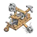 woodworking tools tattoo design idea