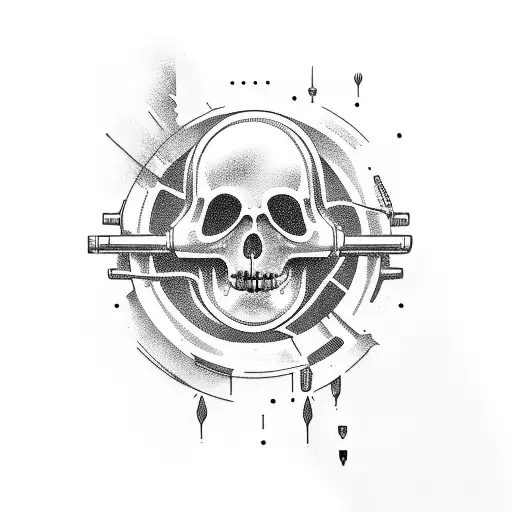 car parts guns Jesus  tattoo design idea