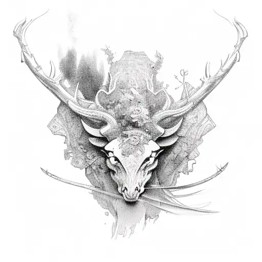hunting tattoo design idea