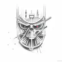 car parts guns Jesus  tattoo design idea