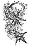 for her I'd risk it all quote/ northern star constellation tattoo design idea