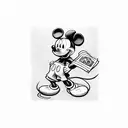 Mickey Mouse dollars euro  tattoo design idea
