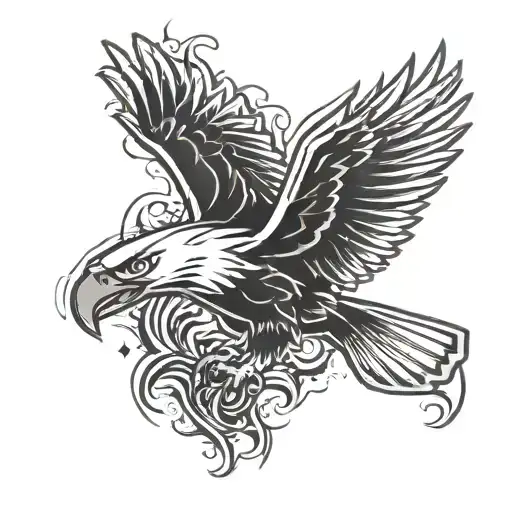 Philadelphia Eagles logo combined tattoo design idea