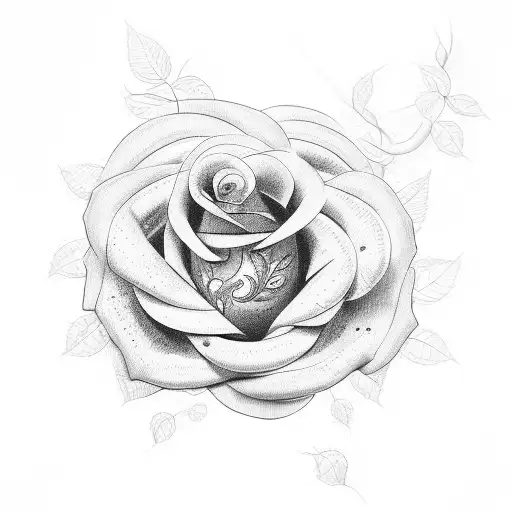 3 roses and vines tattoo design idea