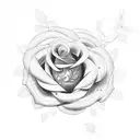 3 roses and vines tattoo design idea
