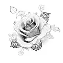 3 roses and vines tattoo design idea