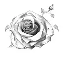 3 roses and vines tattoo design idea