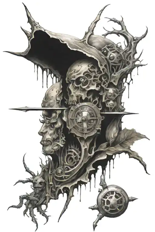 a living contradiction tattoo design idea