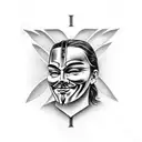 v for vendetta  tattoo design idea
