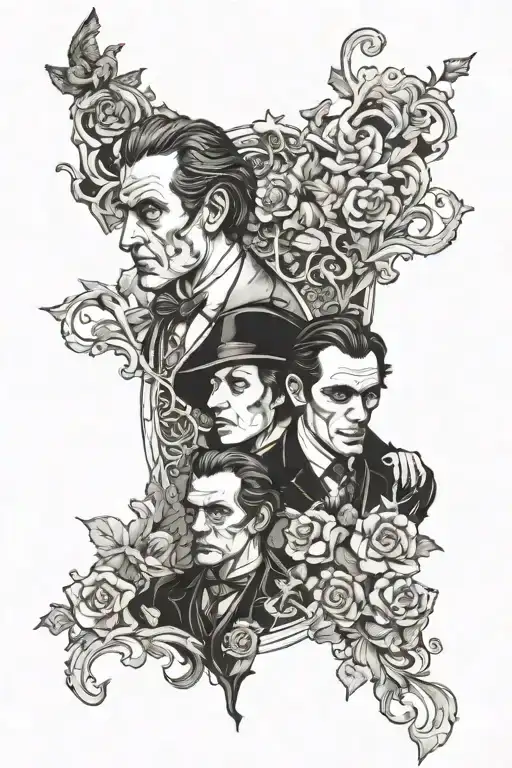 Jekyll and Hyde Gothic tattoo design idea