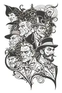 Jekyll and Hyde concept tattoo design idea