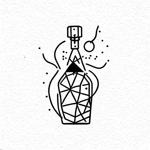 alcoholic  tattoo design idea