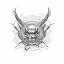 diseño de un tatuaje a color desl mapa de galicia mezclado con el logo del grupo musical red hot chilli peppers tattoo design idea