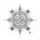 diseño de un tatuaje a color desl mapa de galicia mezclado con el logo del grupo musical red hot chilli peppers tattoo design idea