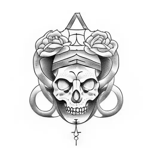 A tattoo design combining elements of boxing and philosophy, symbolizing the balance between physical strength and mental discipline tattoo design idea